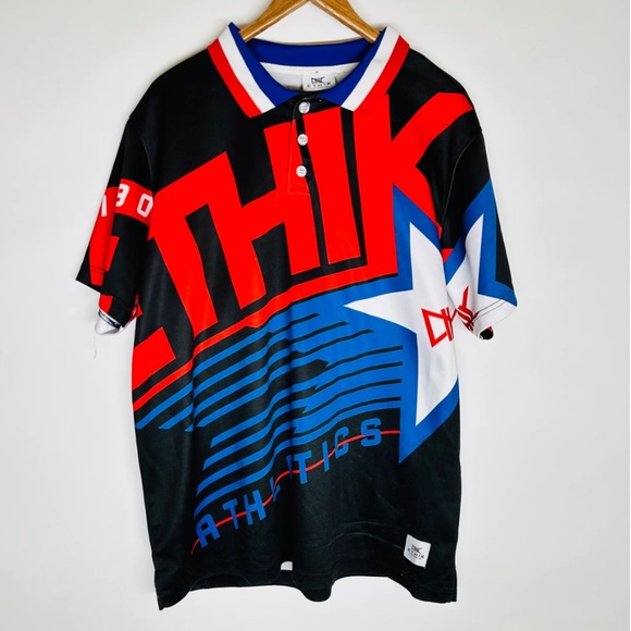 Men's Ethik Clothing Co. "Thik Athletics" Design Polo Shirt - Picture 1 of 3